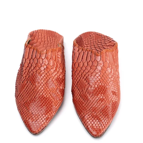Unique Orange Moroccan Slippers