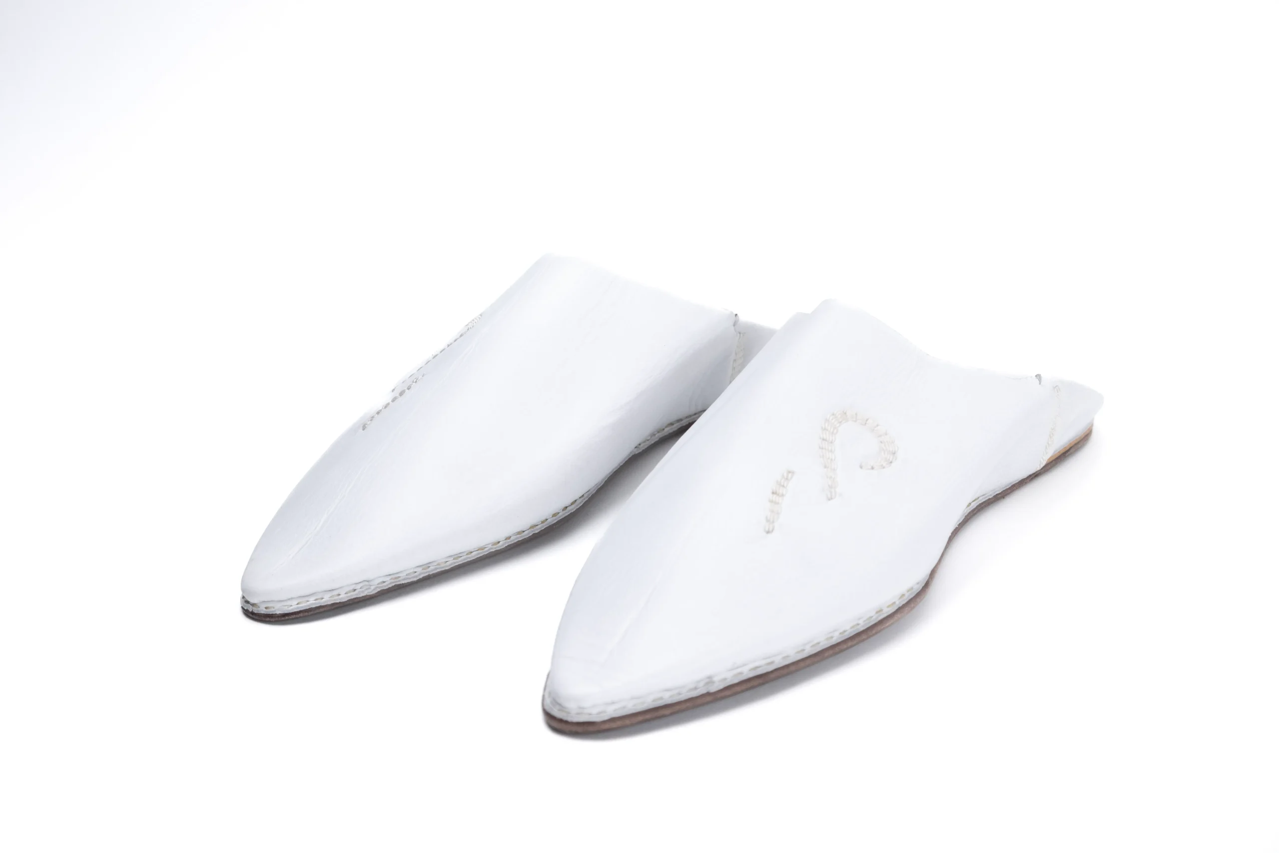 Men’s Embroidered Leather Slippers