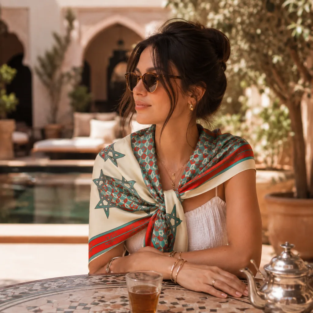 The Iconic Morocco Scarf, How to Style a Moroccan Scarf for Everyday Wear and Travel