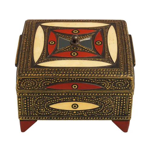 Tuareg Jewelry Box in Copper and Bone