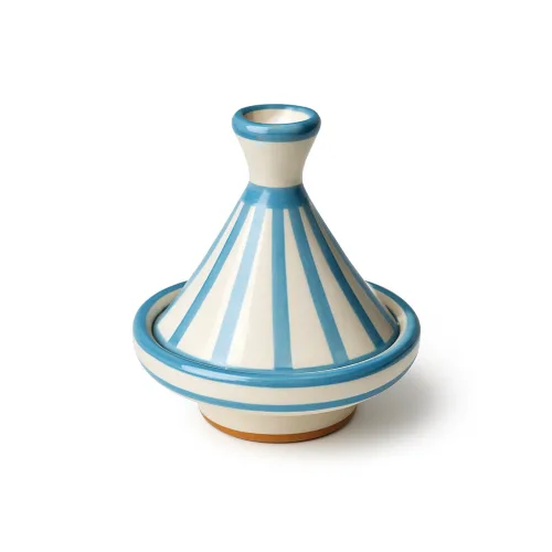 Handmade Ceramic Mini Tagine – Blue & White Design