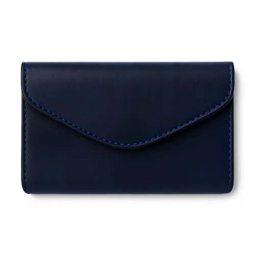 Navy blue leather wallet