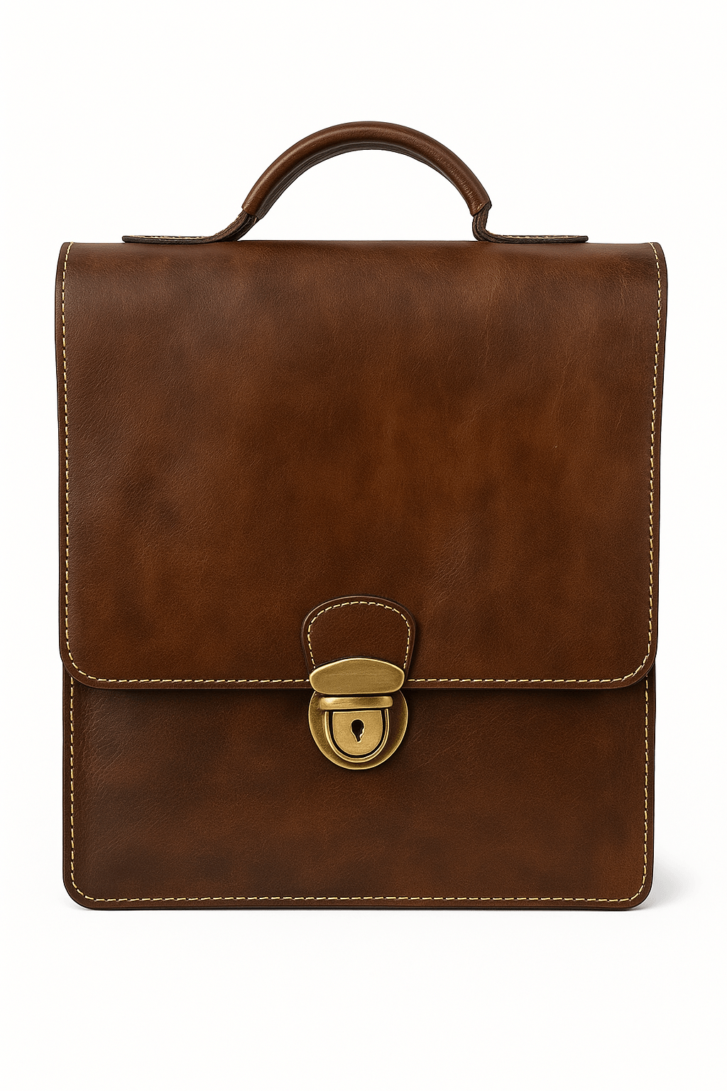 Tan Woven Leather Tote Bag – Handmade Moroccan Shoulder Bag