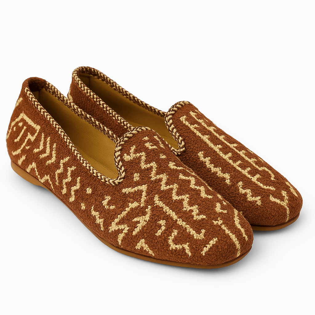Luxury Ladies Mule Slippers – Handmade Moroccan Kilim