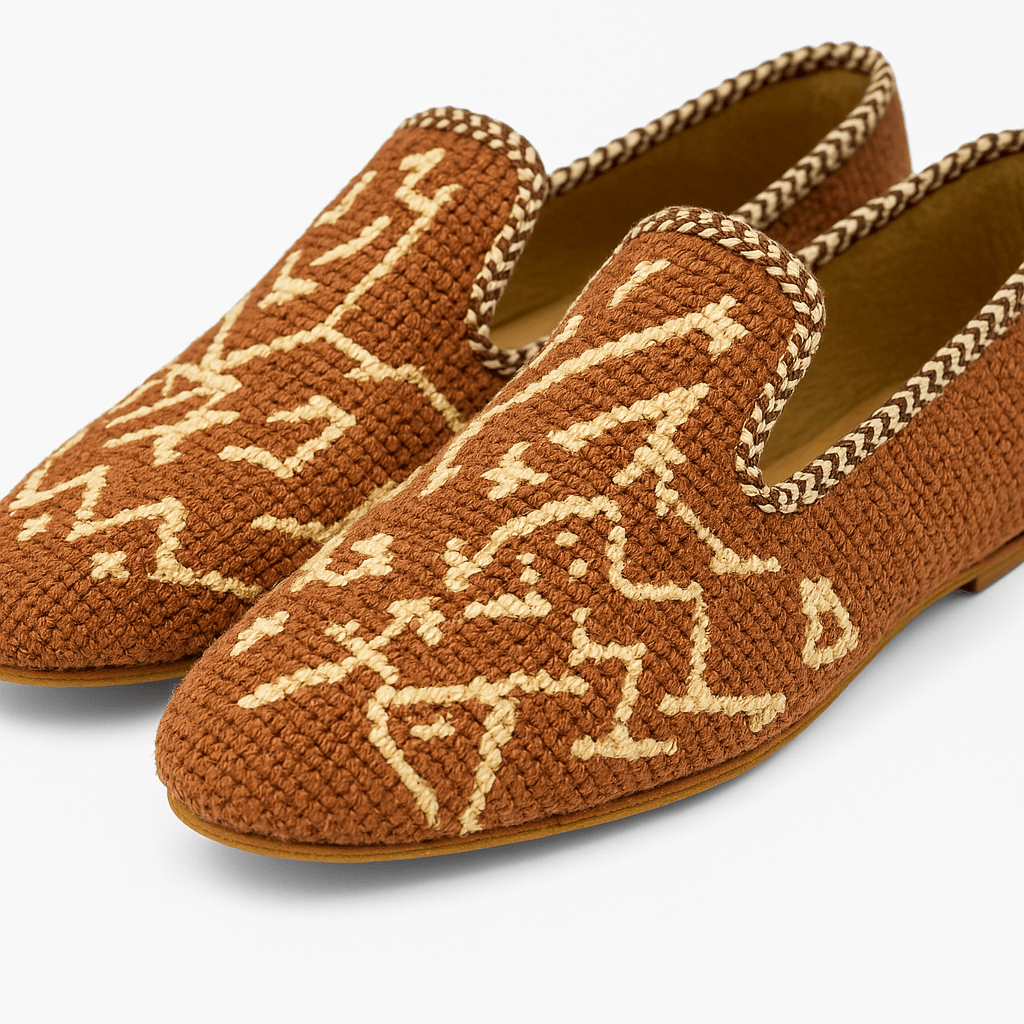 Luxury Ladies Mule Slippers – Handmade Moroccan Kilim