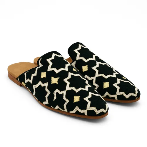 Luxury Ladies Mule Slippers | Handmade in Morocco