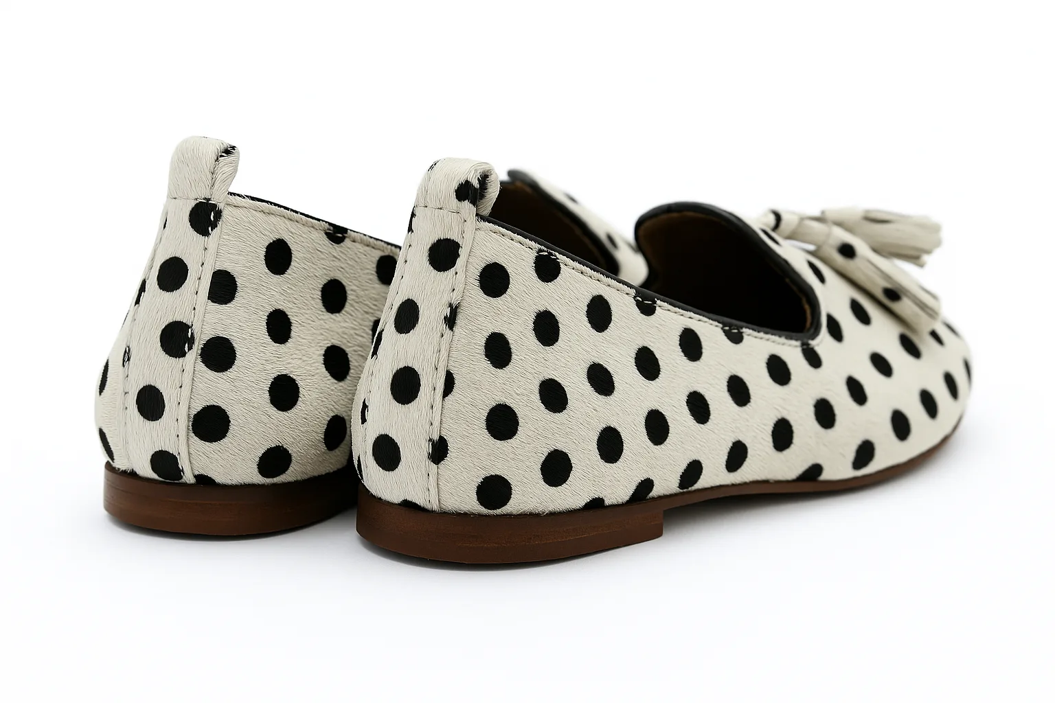 Handmade Polka Dot Leather Loafers