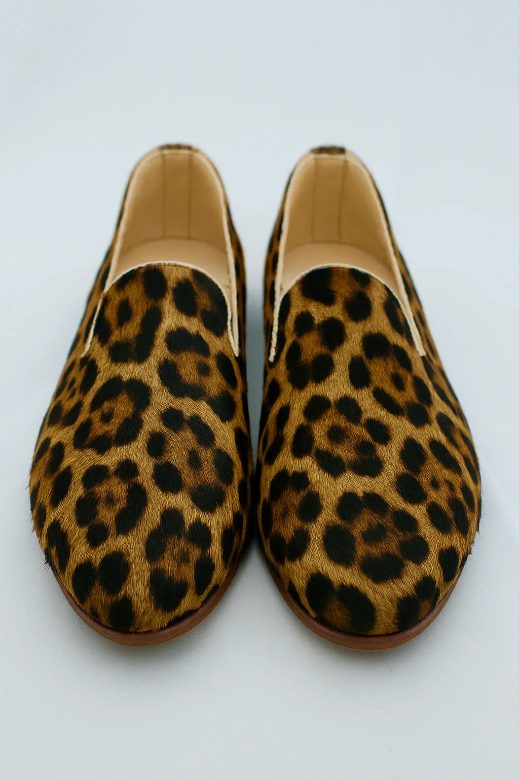 Handmade Ladies Mule Slippers – Leopard Print Leather