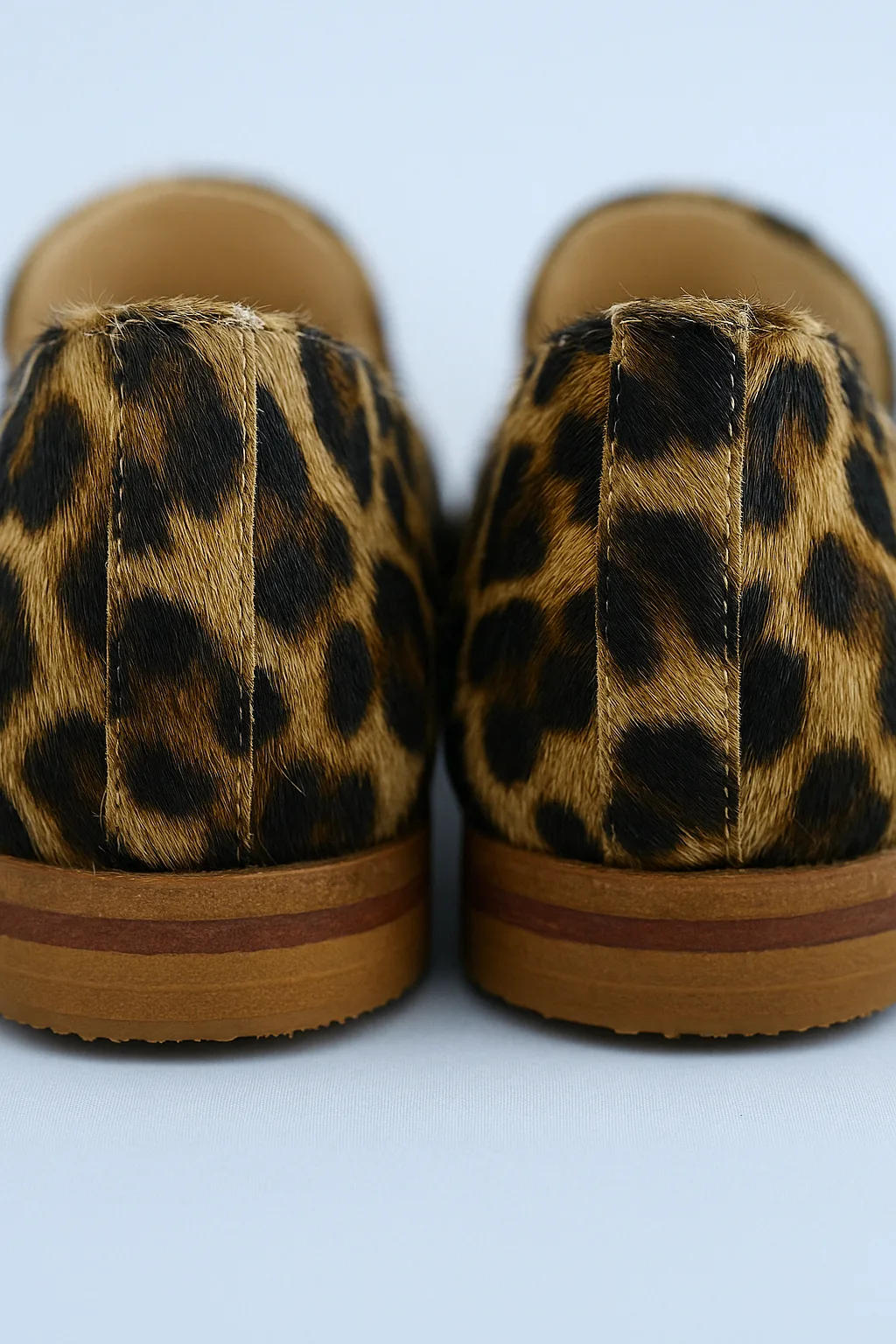 Handmade Ladies Mule Slippers – Leopard Print Leather