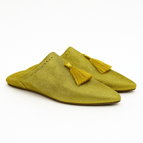 Golden Tassel Moroccan Moccasin Slippers
