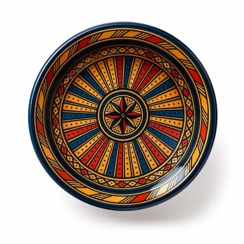 Handcrafted Moroccan Gsaa (Gasria) – Traditional Colorful Ceramic Serving Dish