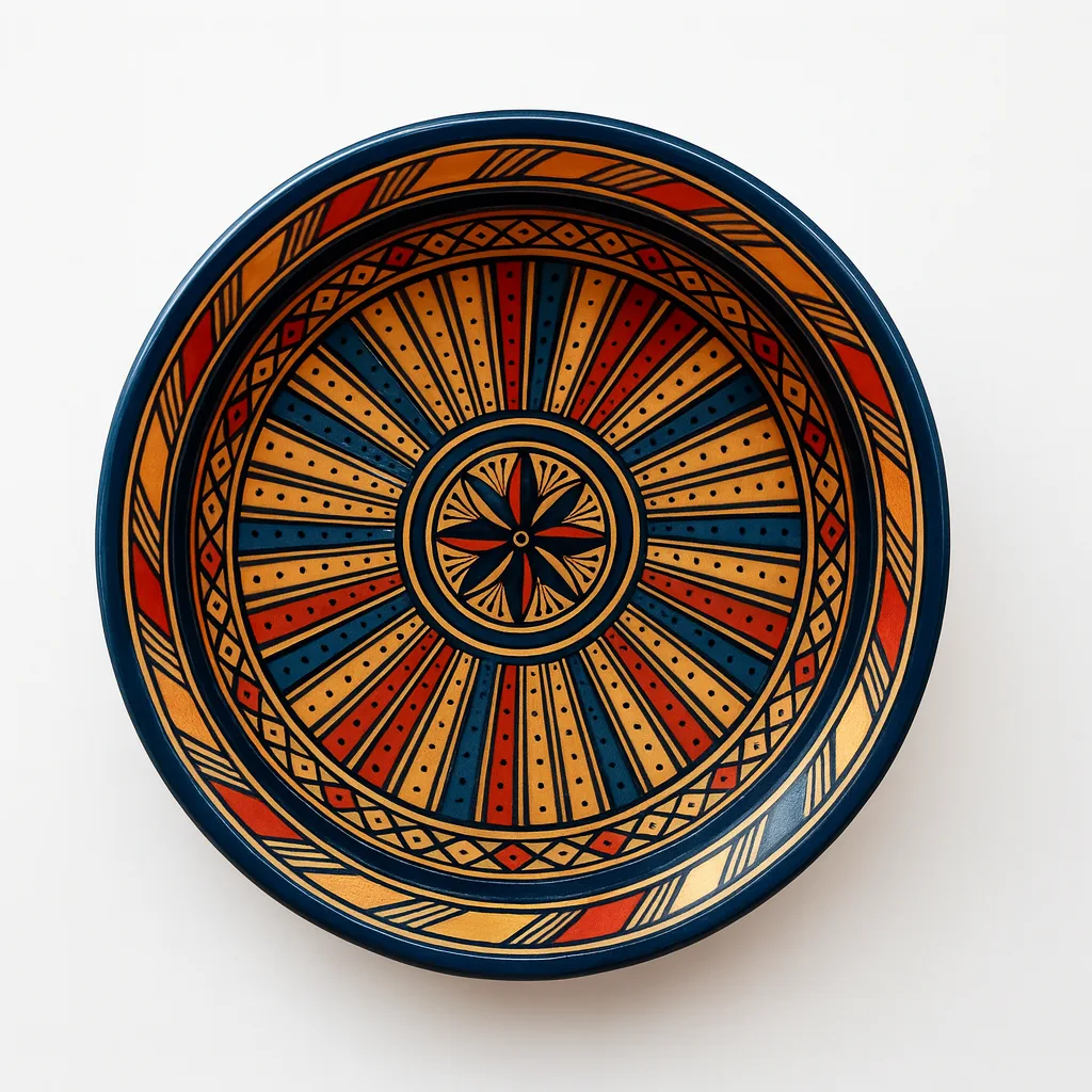 Handcrafted Moroccan Gsaa (Gasria) – Traditional Colorful Ceramic Serving Dish
