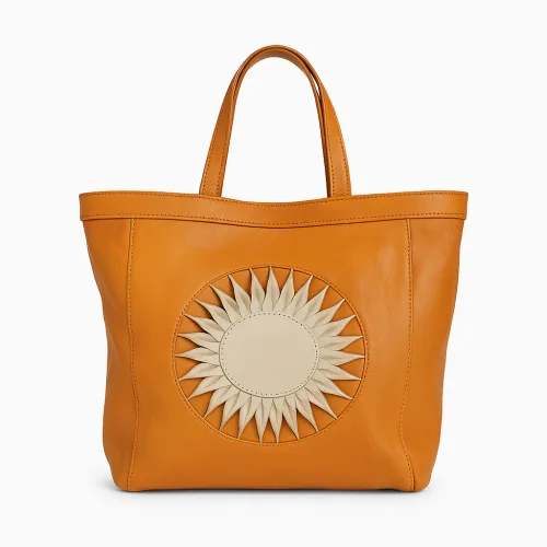 Handcrafted Mustard Moroccan leather tote bag
