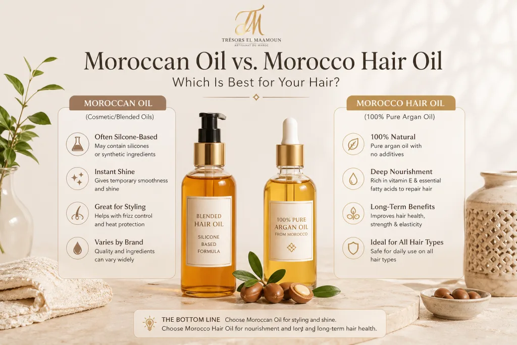Morocco Hair Oil vs Moroccan Oi