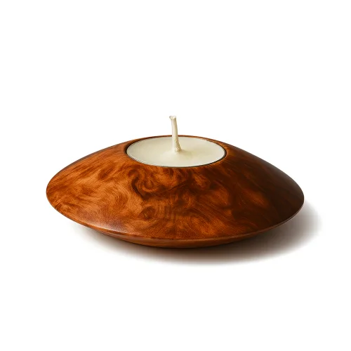 Handcrafted Moroccan Thuya Wood Candle Holder