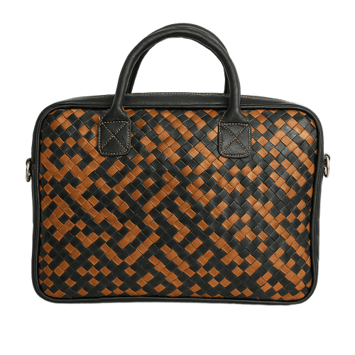 Tan leather shoulder bag front