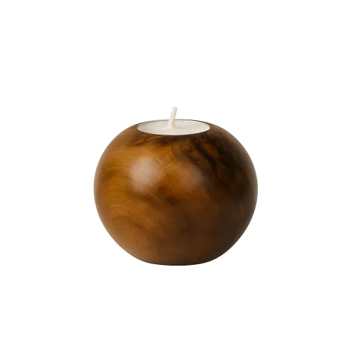 Handcrafted Round Wooden Tealight Holder