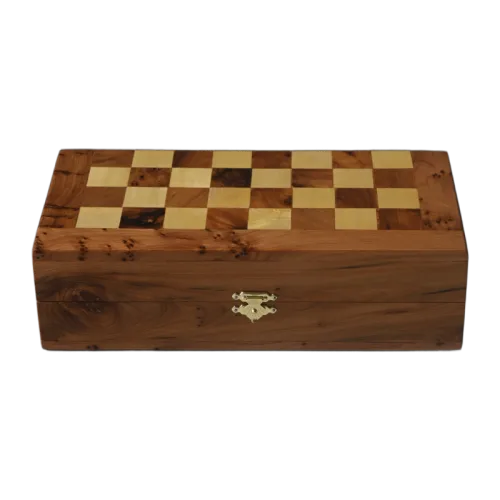 Wooden Chess Box – Olive & Maple Inlay