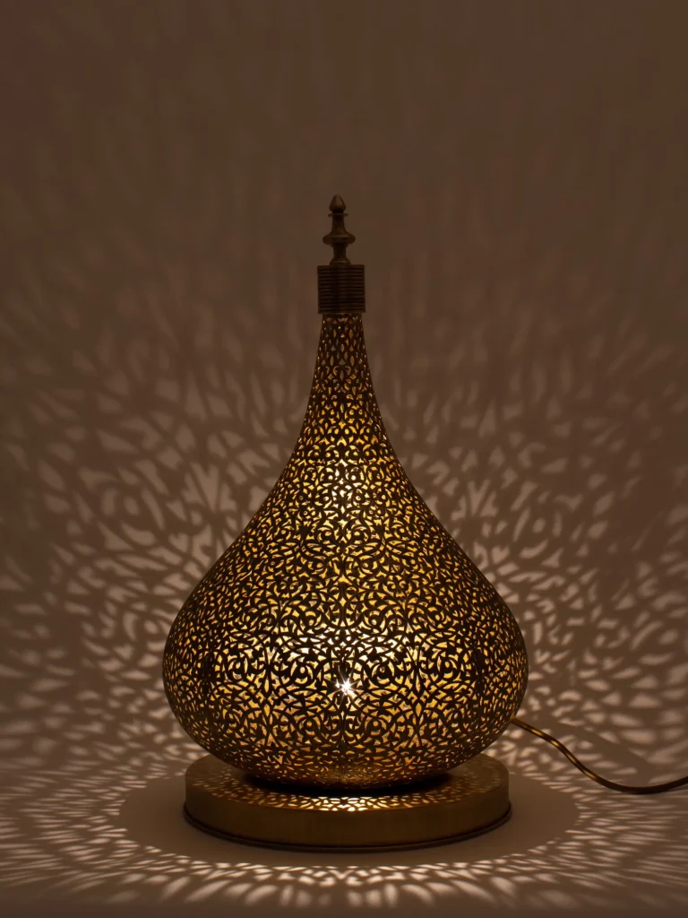 Antique Brass Floor Lamp – Handcrafted Moroccan Style Lighting