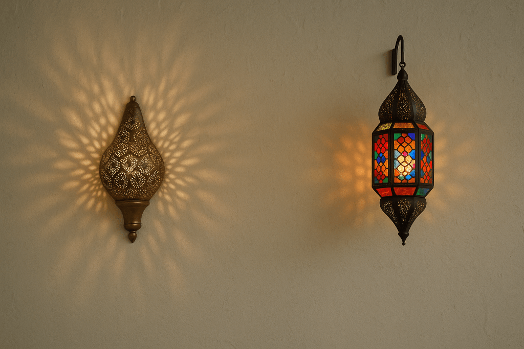 Moroccan wall lights, with moroccan lampshade