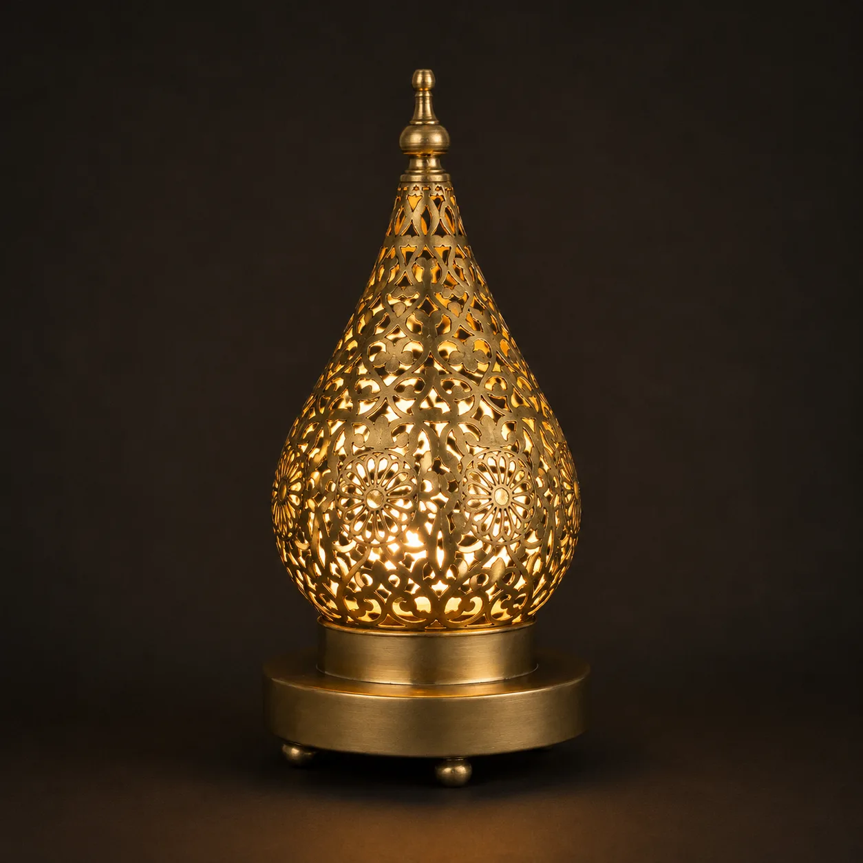 Silver Moroccan Table Lamp – Handcrafted Antique Style Lighting