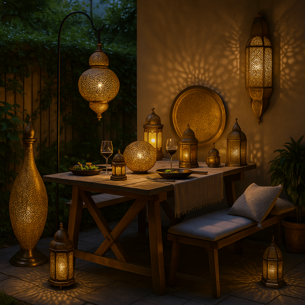 moroccan outdoor lights garden