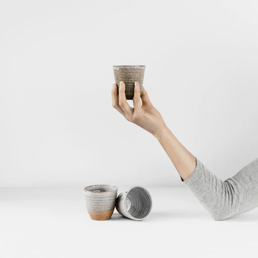 Pottery gift cup