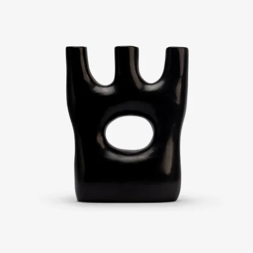 Black Decorative Ceramic Vase
