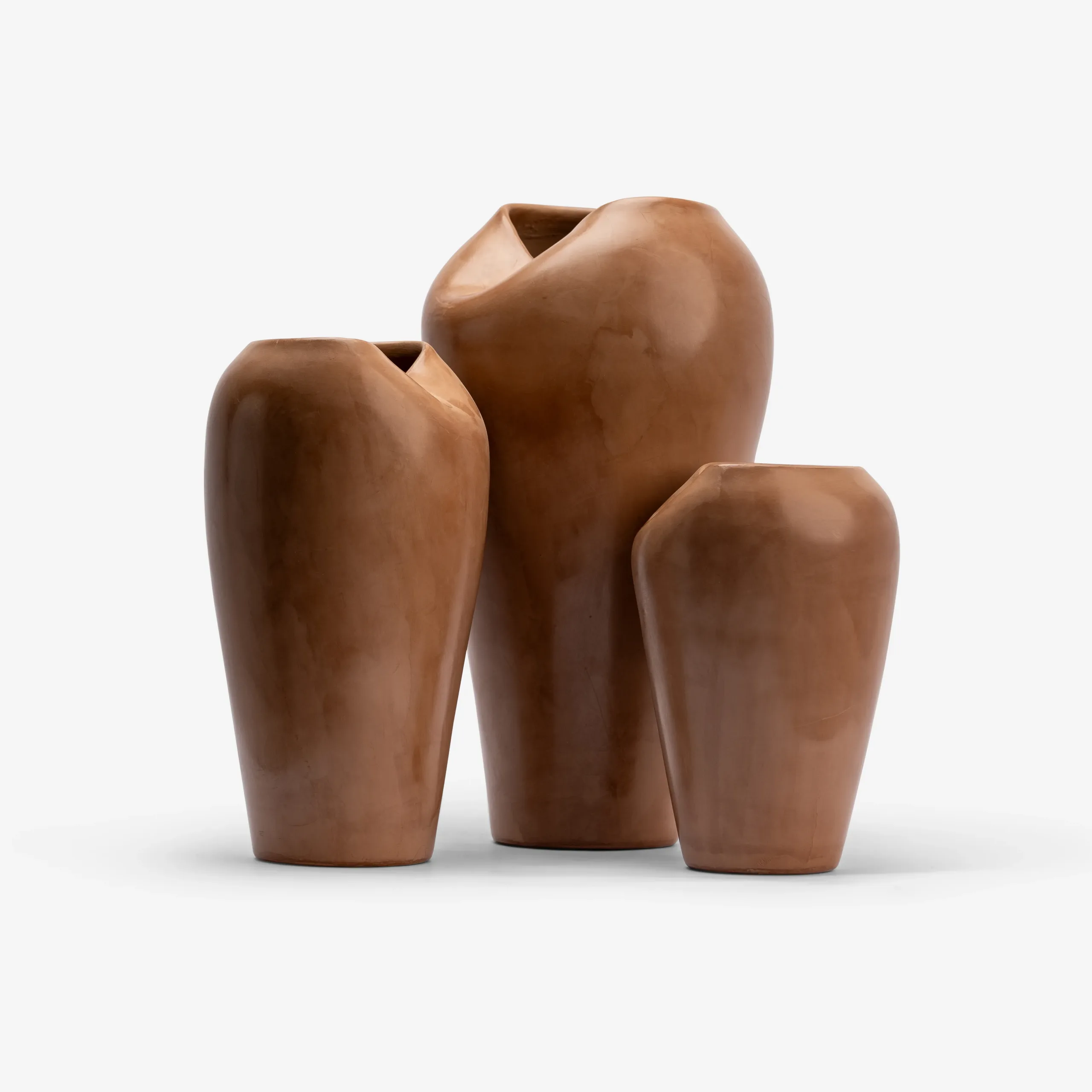Brown Ceramic Floor Vases