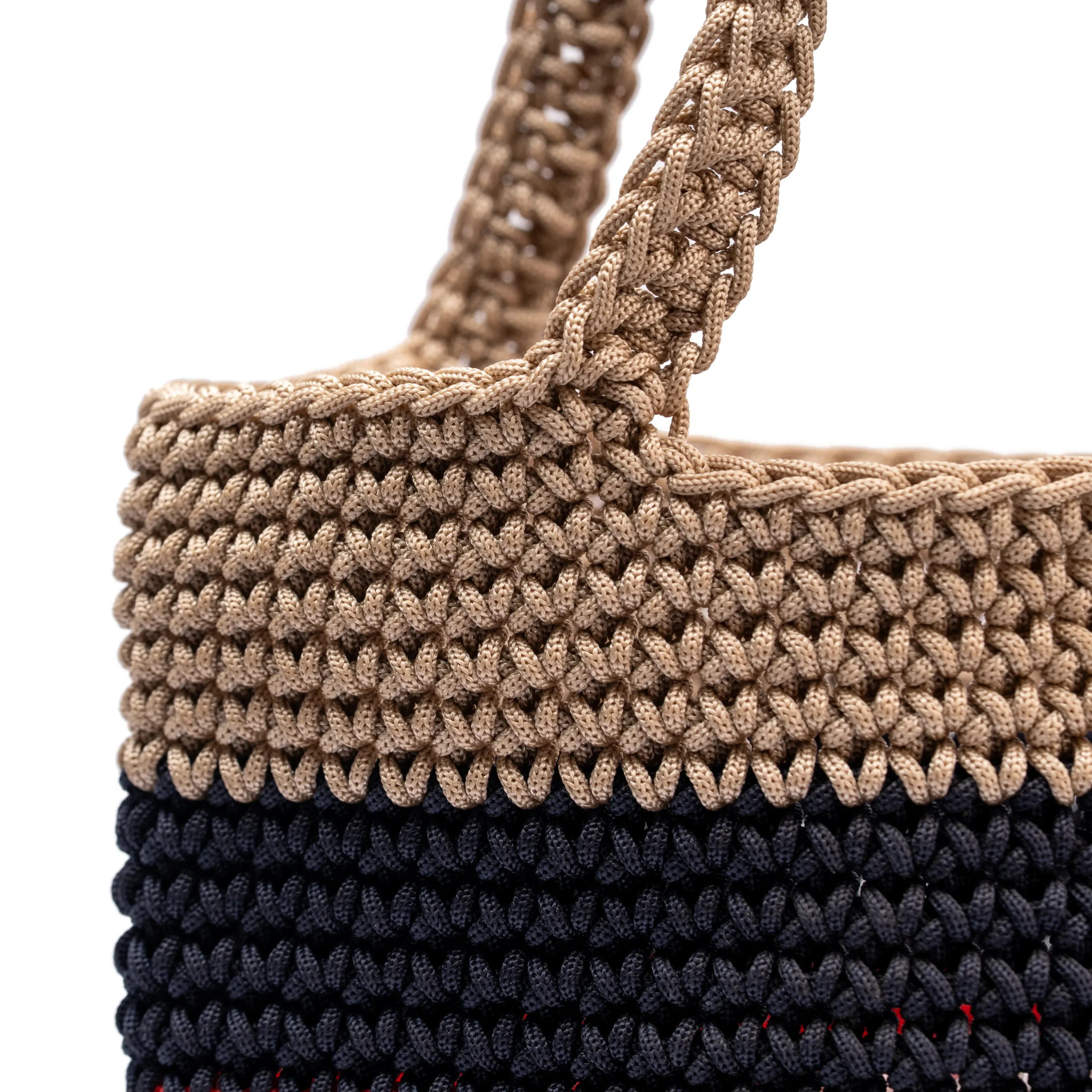 Handmade Crochet Tote Bag – Multicolour, Solid & Striped Variants