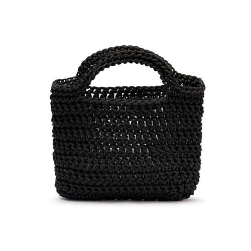 Handmade Black Crochet Tote Bag – Minimalist Elegance Meets Artisan Style