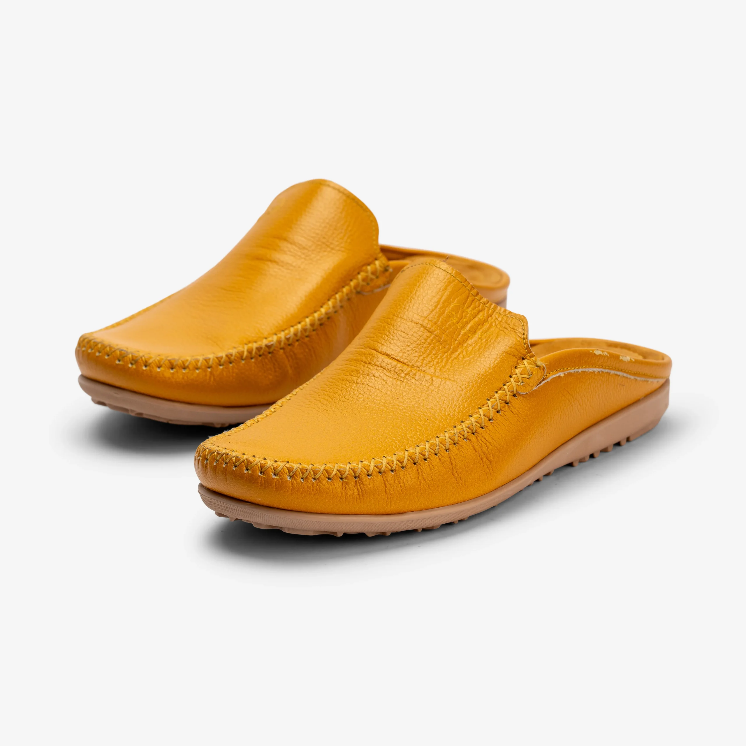 Mustard Moroccan Mules