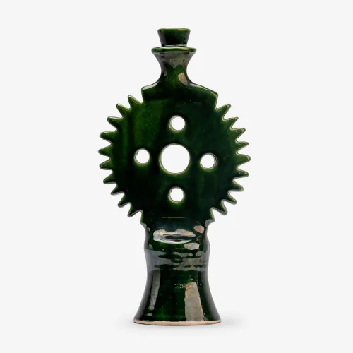 moroccan pottery, decorative vases for dining table, green ceramic vase, artisan home design, unique home decor