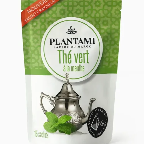 15 Sachets Green Tea with Mint – A Touch of Moroccan Serenity