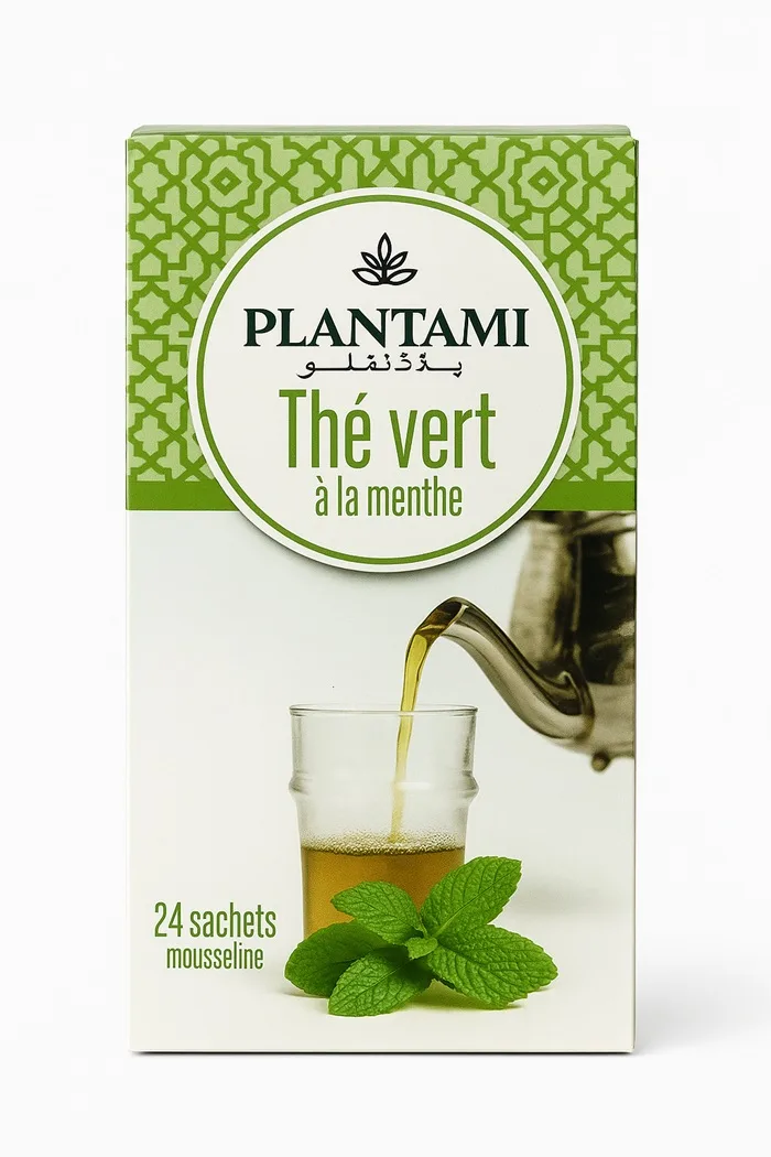 24 Sachets Green Tea with Mint – Moroccan Freshness in Every Cup - back