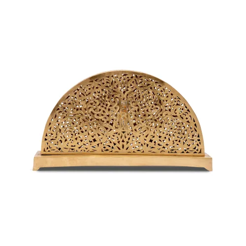 Gold Moroccan Wall Light with Half-Dome Floral Design