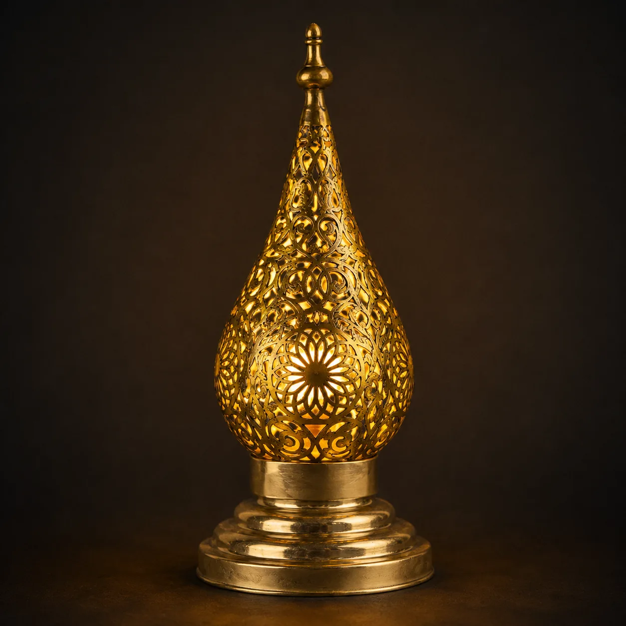 Silver Teardrop Moroccan Lamp – Elegant Handmade Lighting