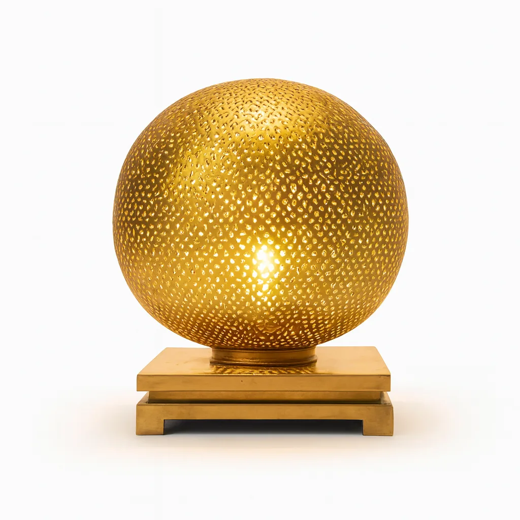 Moroccan Chandelier lamp - Brass Sphere Table Lamp 1