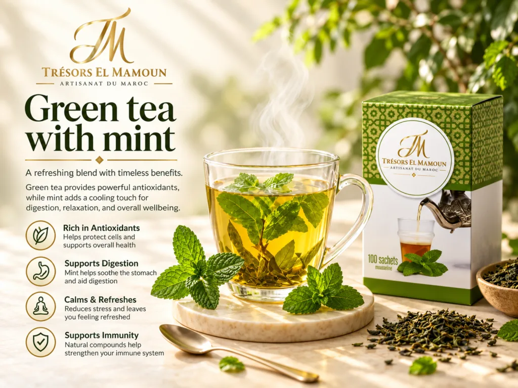 The benefits of drinking green tea with mint