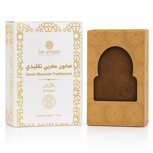 Traditional Moroccan Soap – Aker Fassi Handmade Natural Red Clay & Poppy Petal Soap