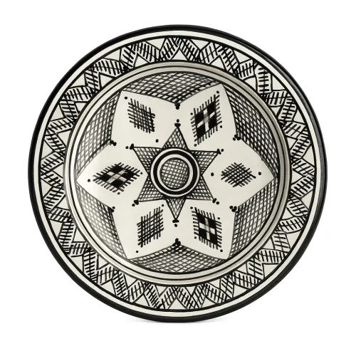Black & White Moroccan Plate