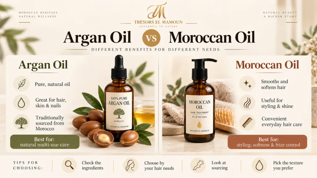 Pure Argan Oil vs Moroccan Oil Products - Health and Benifits