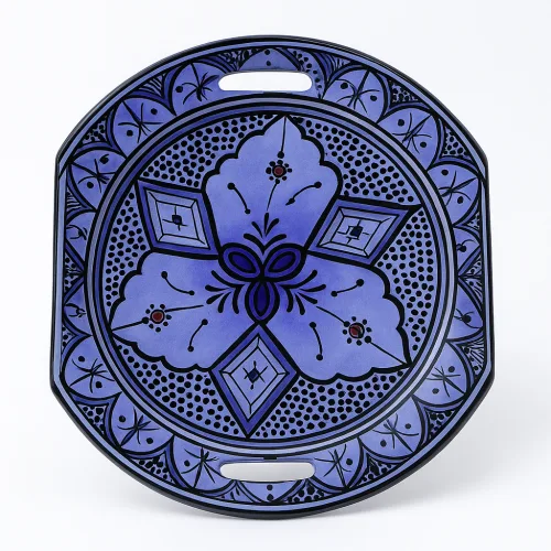 Purple Moroccan Ceramic Plate