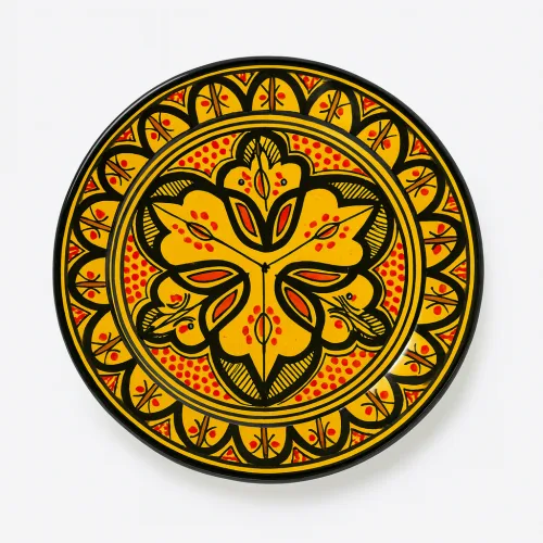 Yellow Moroccan Ceramic Plate