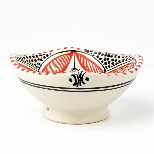 Handmade Moroccan Ceramic Bowl with Traditional Safi Patterns