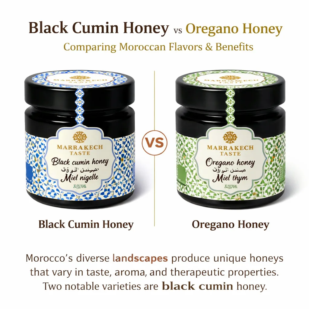 Black Cumin Honey vs Oregano Honey: Comparing Moroccan Flavors & Benefits
