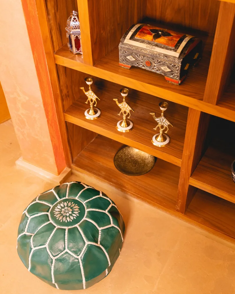 Moroccan Leather Pouffes