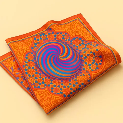 Moroccan Scarf – Oasis Psychédélique | Bold Colour Head Scarf Set