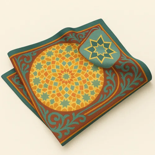 Moroccan Head Scarf – Étoile du Sud | Artisan Pattern Scarf Set