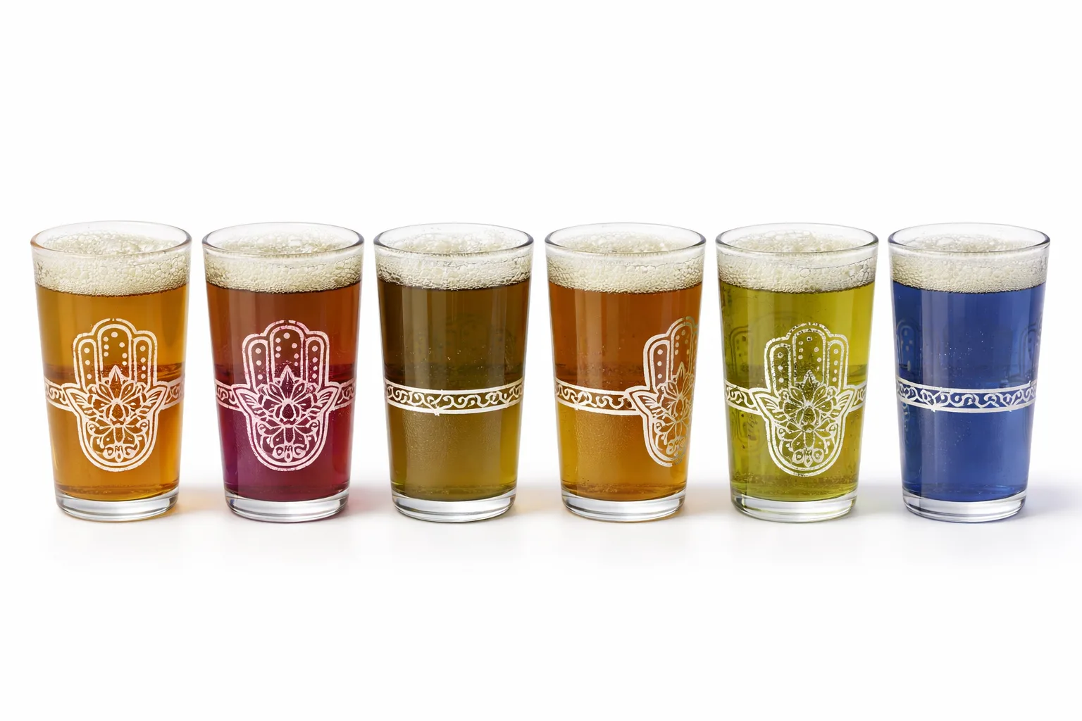 Khamsa Hand Moroccan Tea Glass Collection